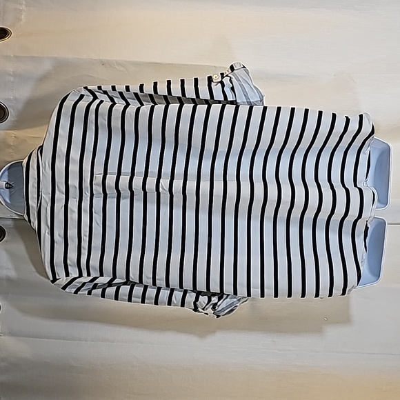 3/$20 J. Jill MP Striped Roll Sleeve Shirt - Picture 4 of 8